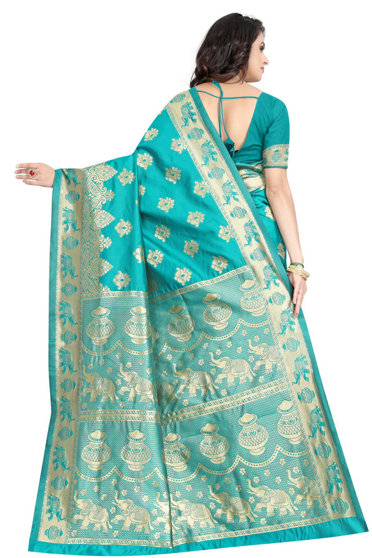 Banarasi Jacquard Silk Saree - thevendorvilla
