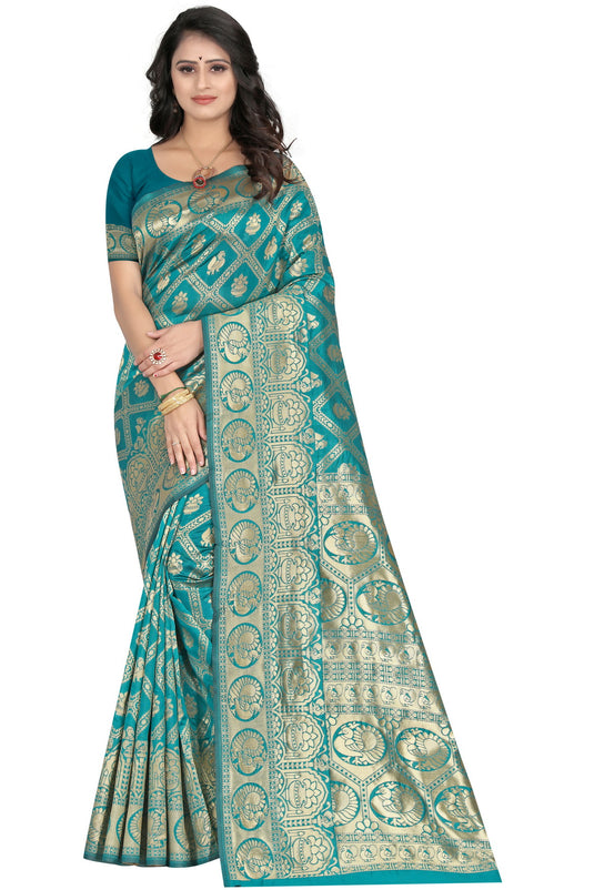 Banarasi Jacquard Silk Saree - thevendorvilla