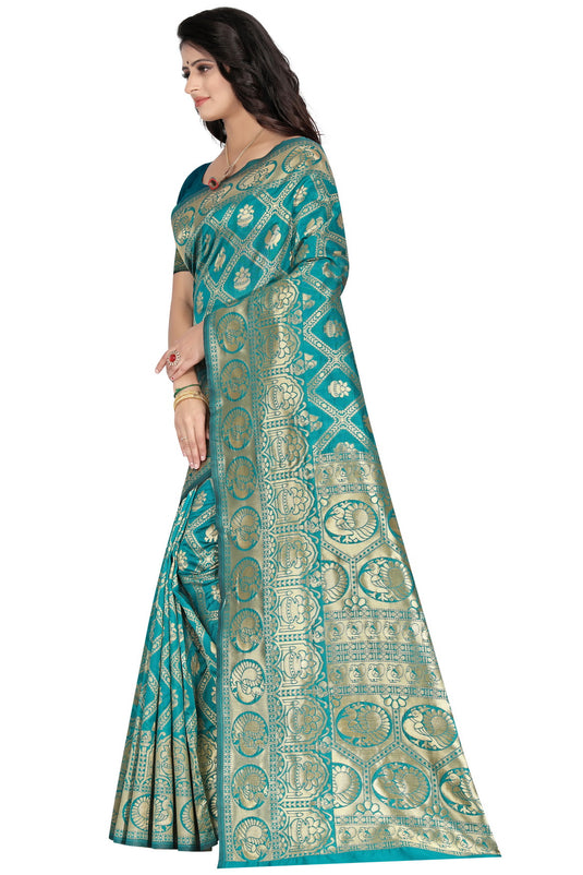 Banarasi Jacquard Silk Saree - thevendorvilla