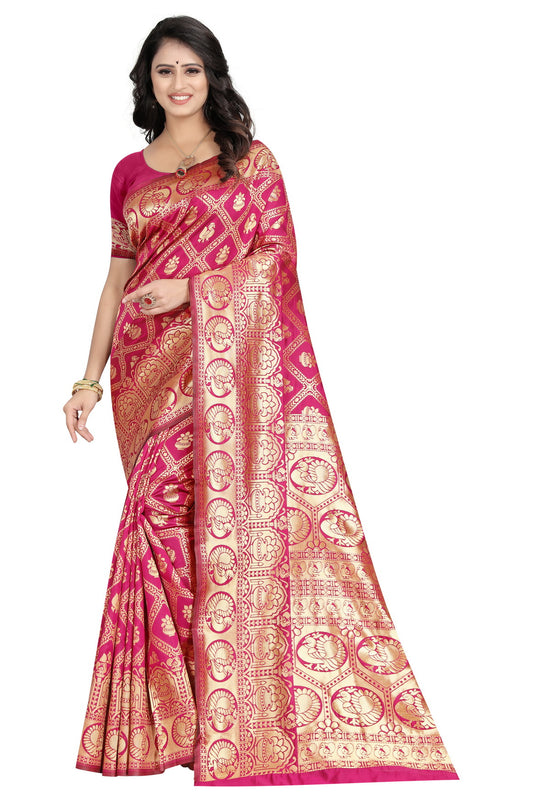 Banarasi Jacquard Silk Saree - thevendorvilla