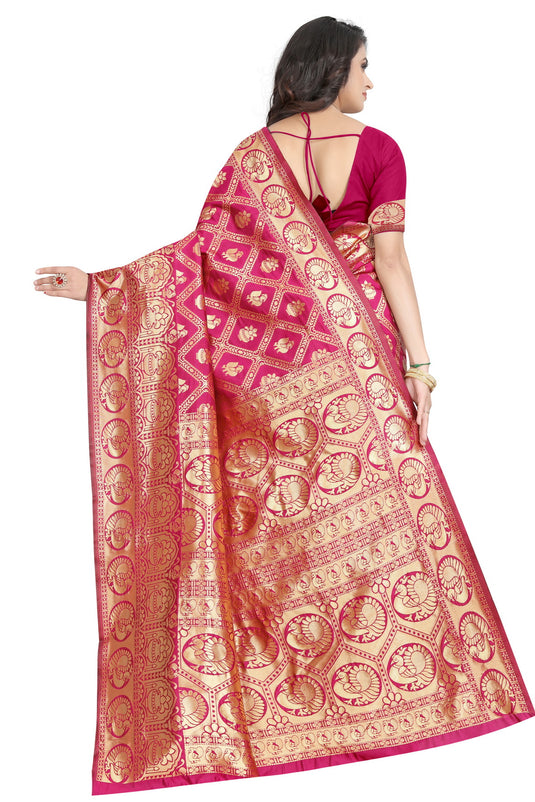 Banarasi Jacquard Silk Saree - thevendorvilla