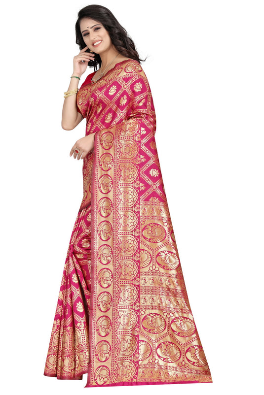 Banarasi Jacquard Silk Saree - thevendorvilla