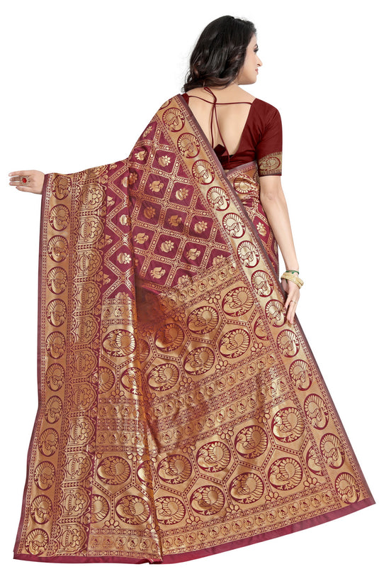 Banarasi Jacquard Silk Saree - thevendorvilla
