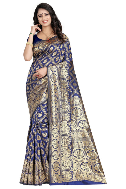 Banarasi Jacquard Silk Saree - thevendorvilla