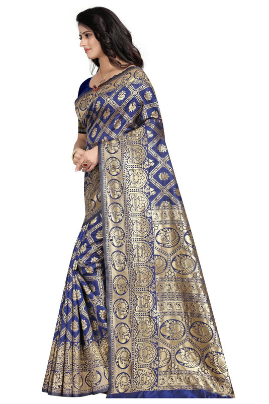 Banarasi Jacquard Silk Saree - thevendorvilla