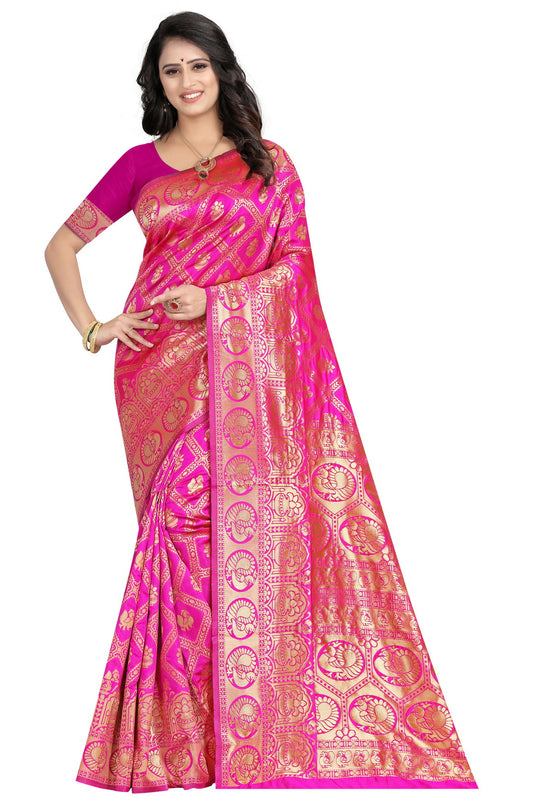 Banarasi Jacquard Silk Saree - thevendorvilla