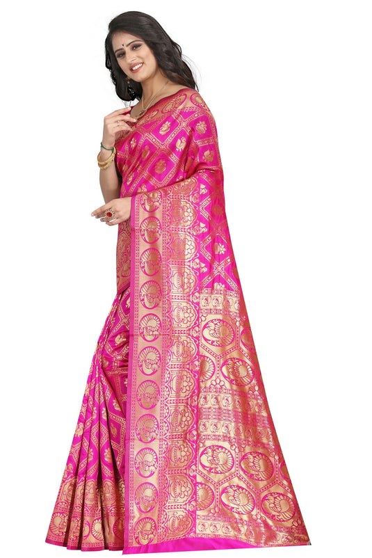 Banarasi Jacquard Silk Saree - thevendorvilla