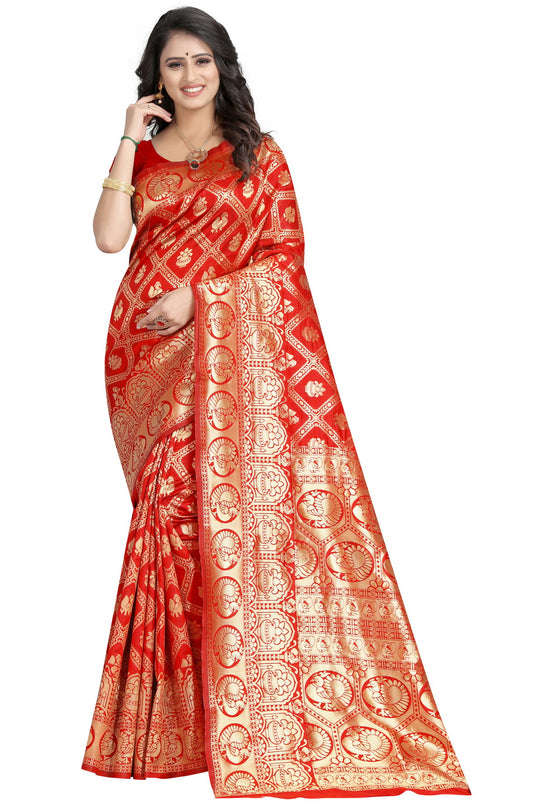 Banarasi Jacquard Silk Saree - thevendorvilla
