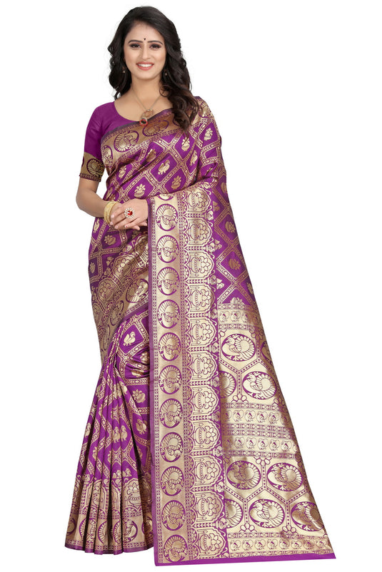 Banarasi Jacquard Silk Saree - thevendorvilla