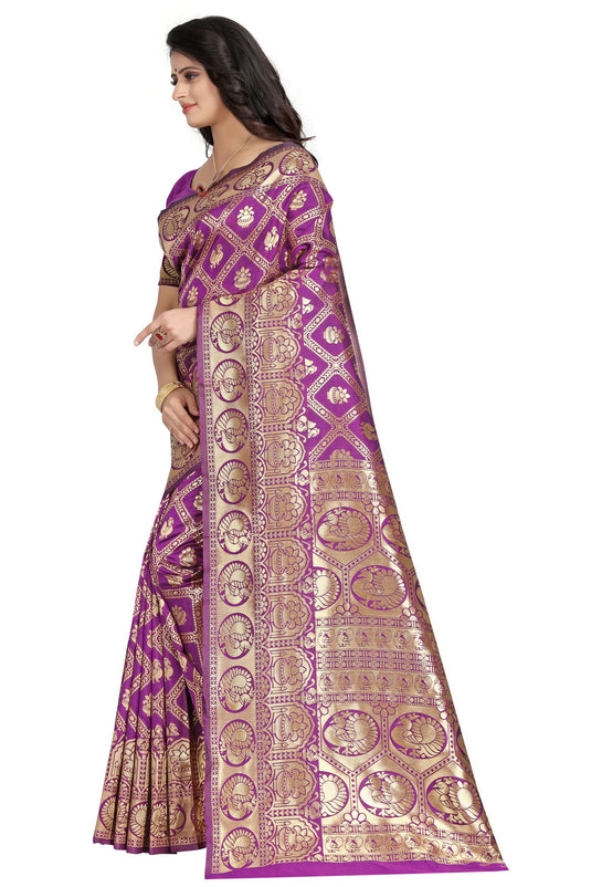 Banarasi Jacquard Silk Saree - thevendorvilla