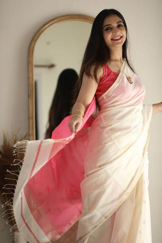 Luxurious Linen: The Soft Slub Saree