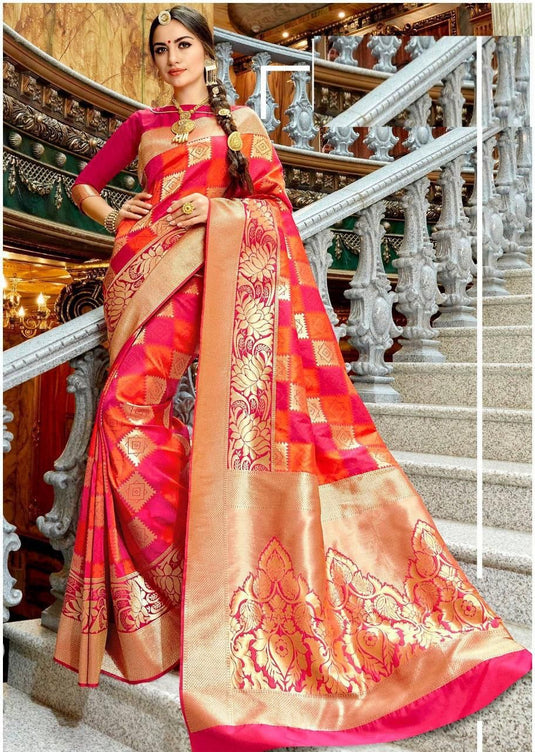 Beautiful Rich Pallu & Jaccquard Work On All Over Saree - thevendorvilla