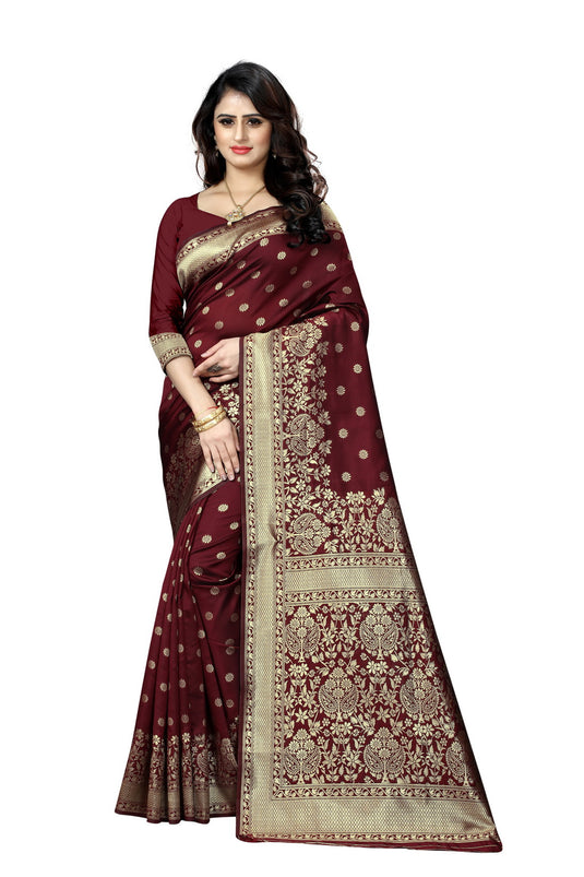 Banarasi Jacquard Silk Saree - thevendorvilla
