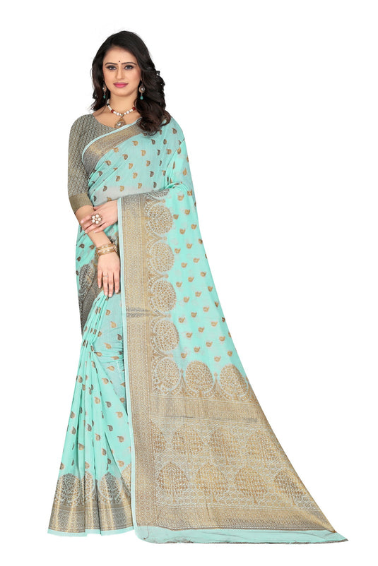 Banarasi Jacquard Silk Saree - thevendorvilla