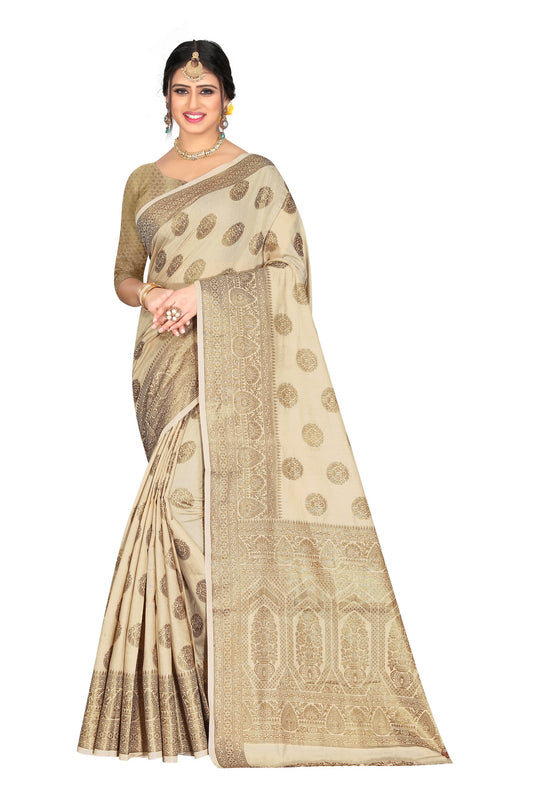 Banarasi Jacquard Silk Saree - thevendorvilla