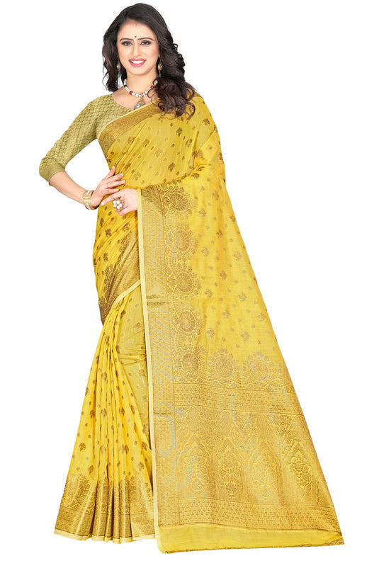 Banarasi Jacquard Silk Saree - thevendorvilla