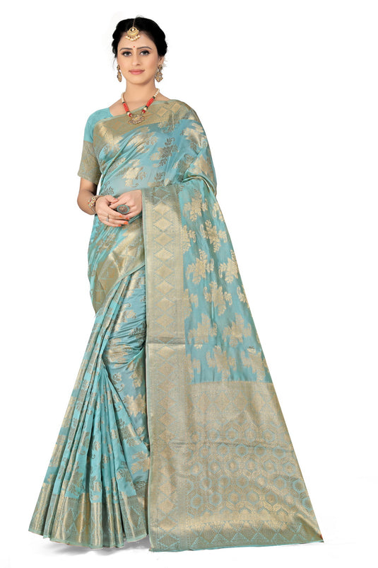 Enchanting Elegance: The Organza Symphony Saree - thevendorvilla