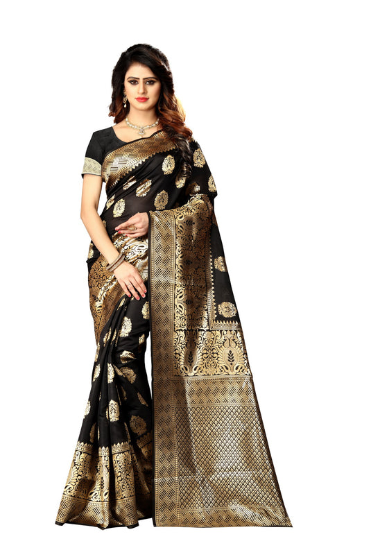 Banarasi Jacquard Silk Saree - thevendorvilla