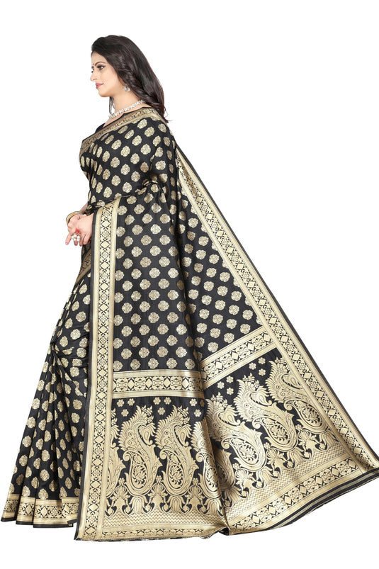 Banarasi Jacquard Silk Saree - thevendorvilla
