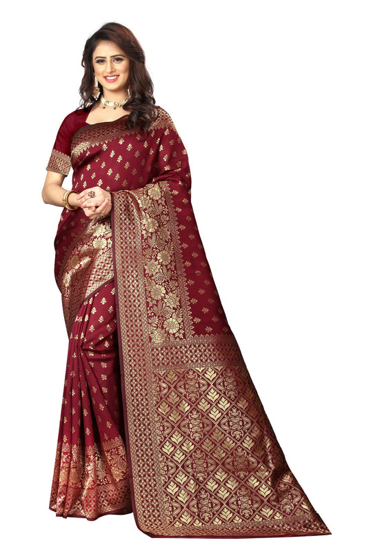 Banarasi Jacquard Silk Saree - thevendorvilla