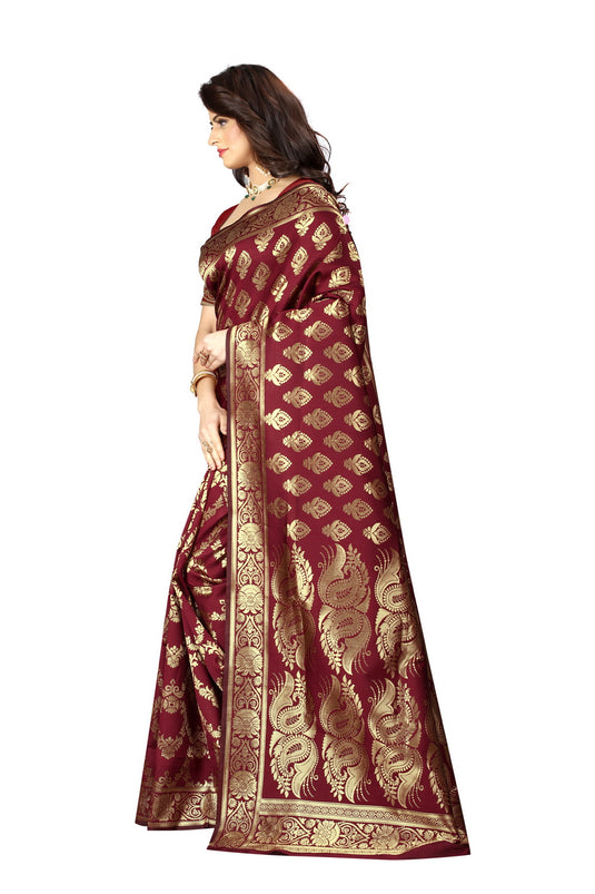 Banarasi Jacquard Silk Saree - thevendorvilla