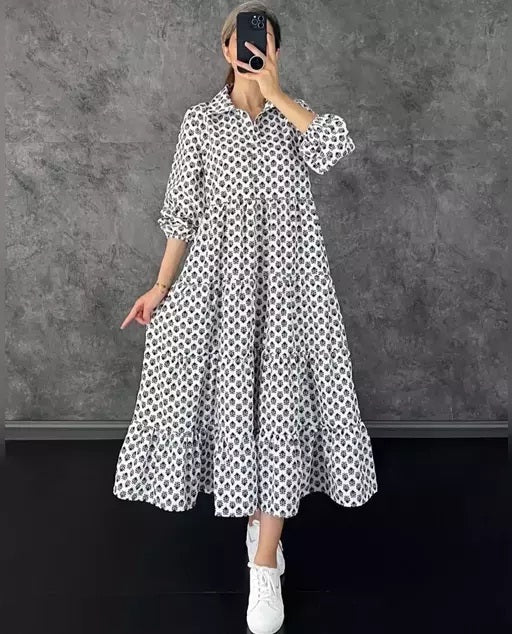 Rayon Classic Retro Women Dresses