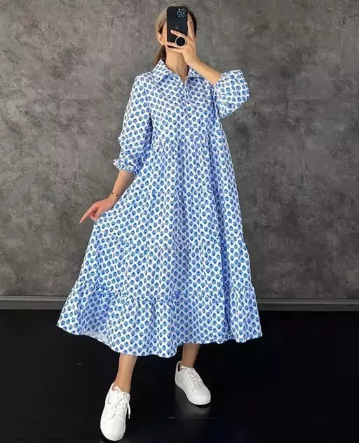 Rayon Classic Retro Women Dresses