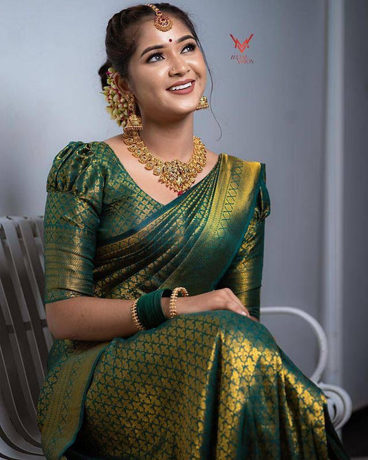 Beautiful Rich Pallu & Jaccquard Work On All Over Saree - thevendorvilla