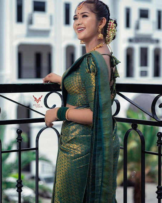 Beautiful Rich Pallu & Jaccquard Work On All Over Saree - thevendorvilla
