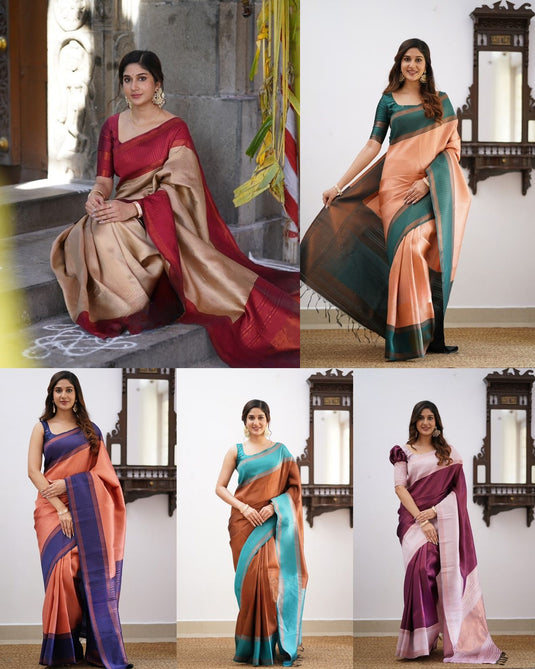 Beautiful Rich Pallu & Jaccquard Work On All Over Saree - thevendorvilla