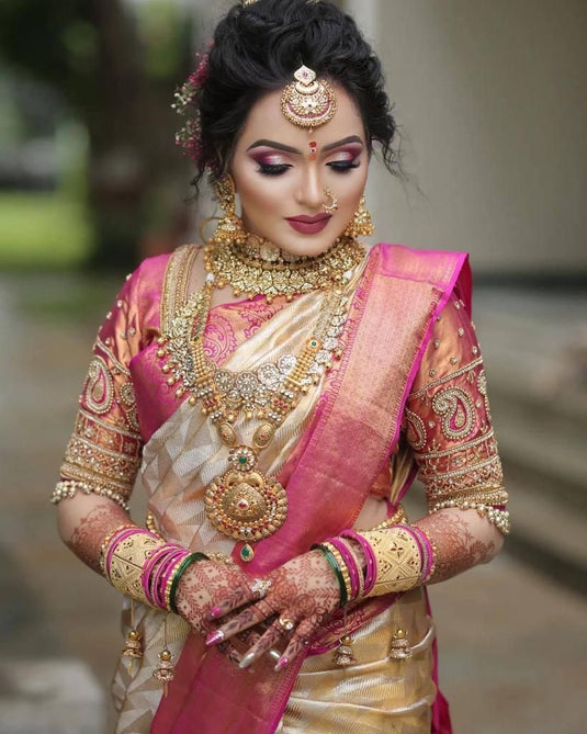 Silken Serenity: Lichi Saree