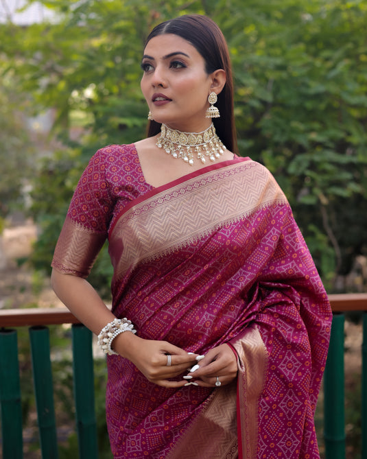Pure Handloom Silk Bandhej Patola Sarees