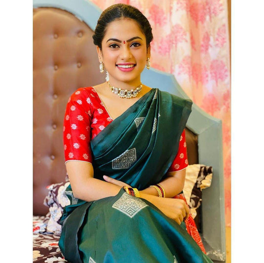 Beautiful Rich Pallu & Jaccquard Work On All Over Saree
