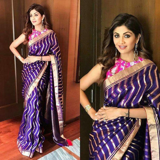 Beautiful Rich Pallu & Jaccquard Work On All Over Saree
