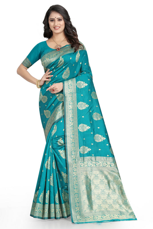 Banarasi Jacquard Silk Saree - thevendorvilla