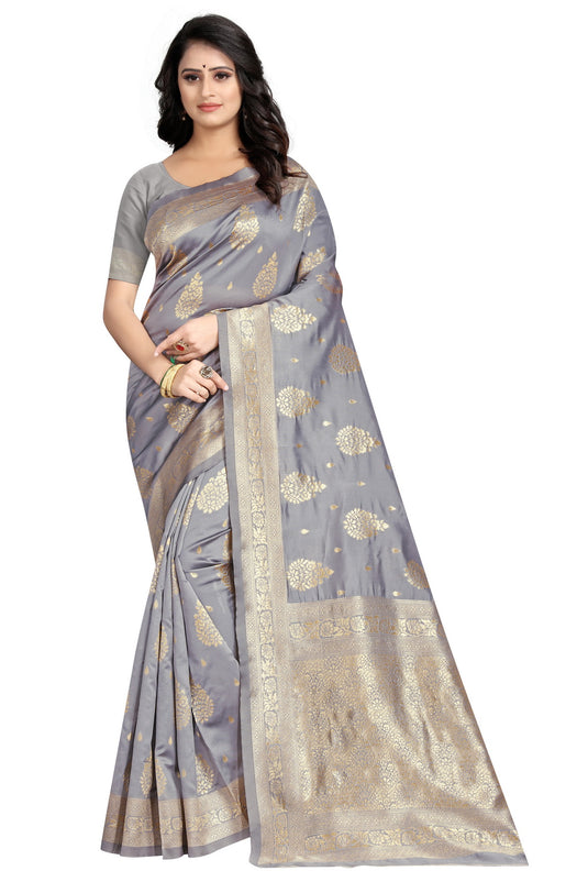 Banarasi Jacquard Silk Saree - thevendorvilla