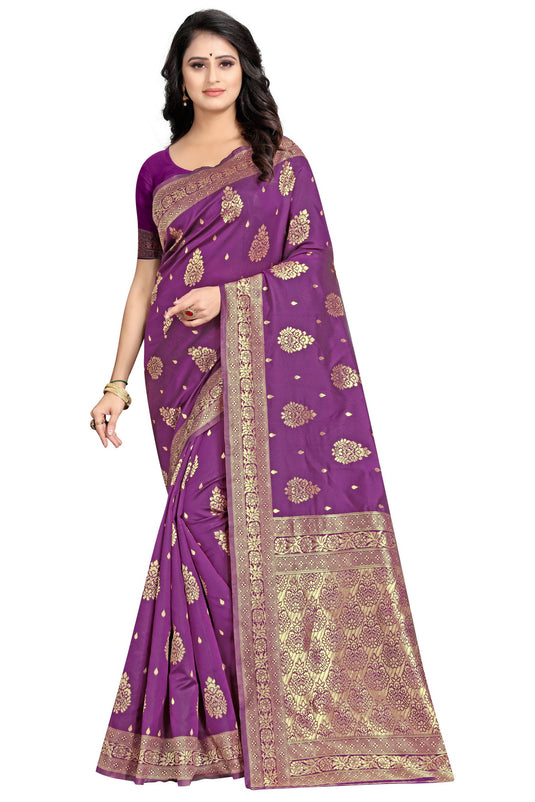 Banarasi Jacquard Silk Saree - thevendorvilla