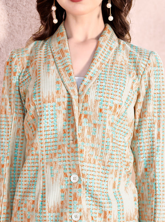 Women's Corduroy Coat Pant Co-Ord Set