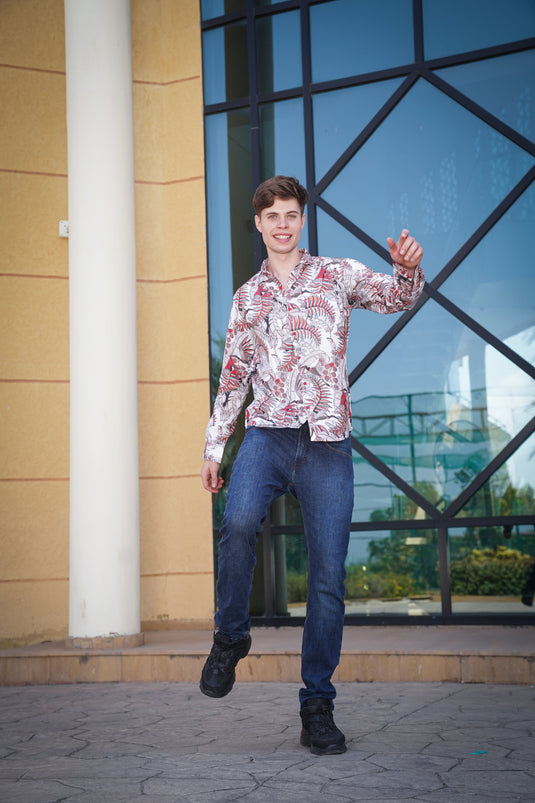 Contemporary Tropical Printed Men's Shirt