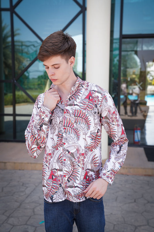 Contemporary Tropical Printed Men's Shirt