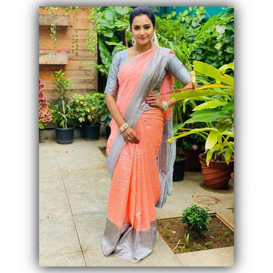Beautiful Rich Pallu & Jaccquard Work On All Over Saree - thevendorvilla