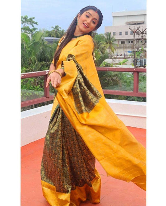 Beautiful Rich Pallu & Jaccquard Work On All Over Saree - thevendorvilla