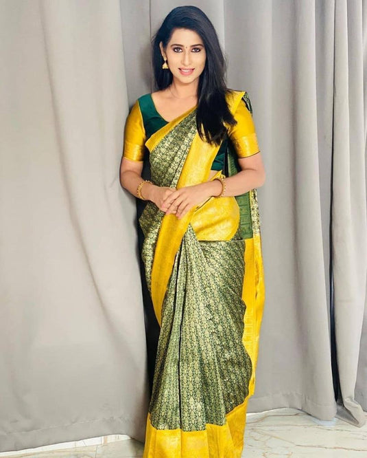 Beautiful Rich Pallu & Jaccquard Work On All Over Saree - thevendorvilla