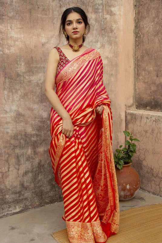 Beautiful Rich Pallu & Jaccquard Work On All Over Saree - thevendorvilla