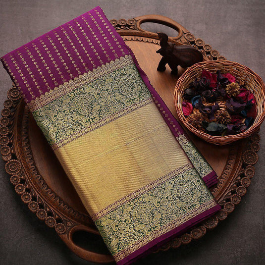 Beautiful Rich Pallu & Jaccquard Work On All Over Saree