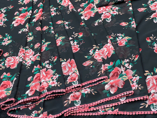 Pure Georgette Ready To Wear Saree