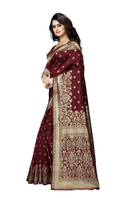 Banarasi Jacquard Silk Saree - thevendorvilla
