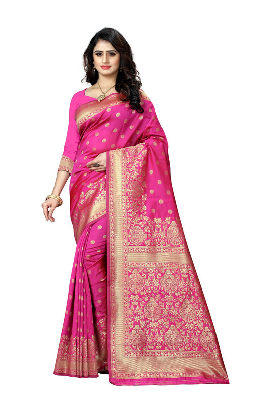 Banarasi Jacquard Silk Saree - thevendorvilla
