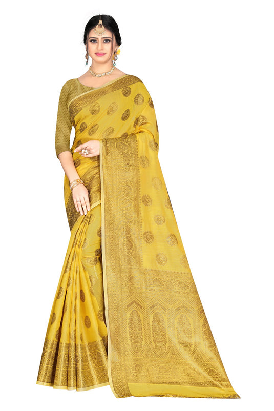 Banarasi Jacquard Silk Saree - thevendorvilla