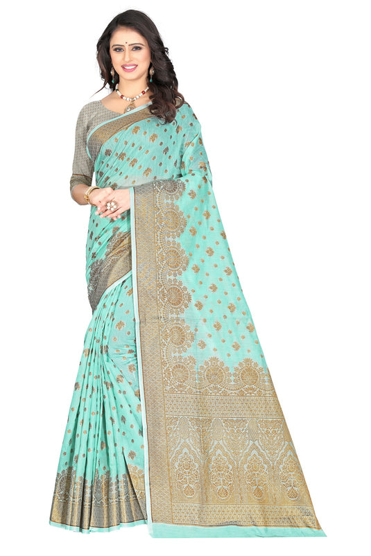 Banarasi Jacquard Silk Saree - thevendorvilla